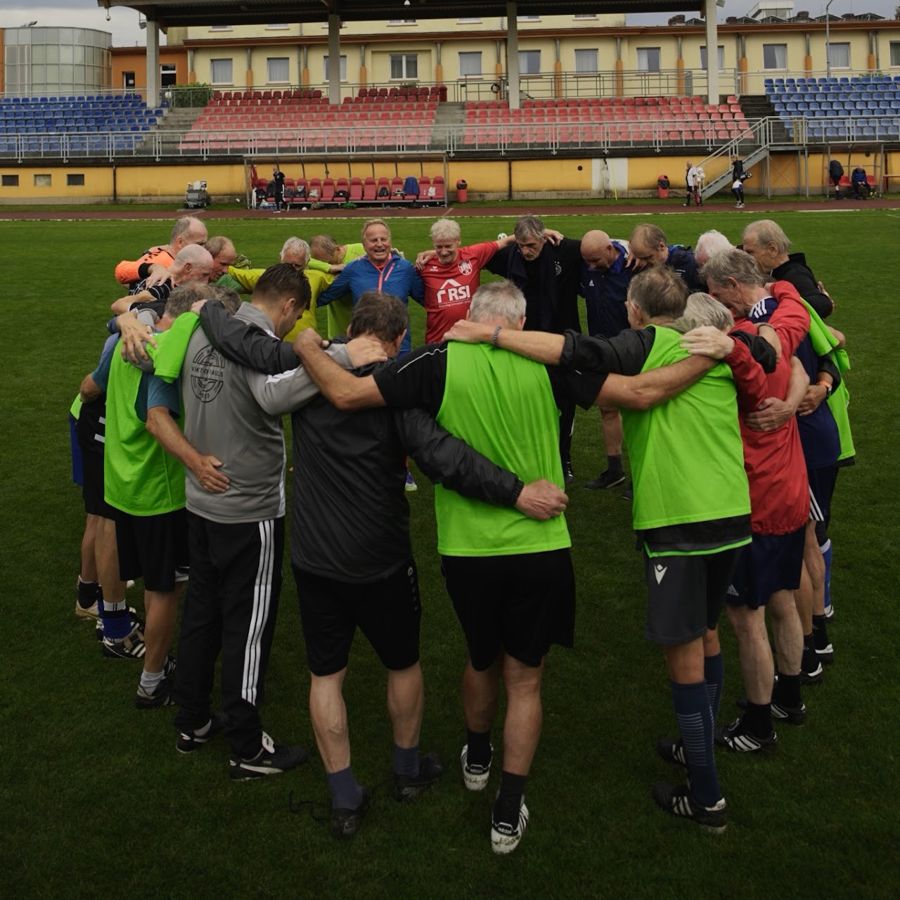 Mannschaftskreis vor dem Training