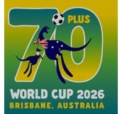 Offizielles Turnierlogo: 70 Plus World Cup 2026, Brisbane, Australien
